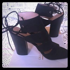 Call It Spring Asadolla Block-Heel Sandals Black